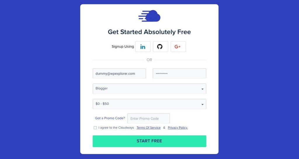 Guide d’installation d’un hébergement WordPress géré sur le cloud avec Cloudways 4 Créer un compte sur CloudWays