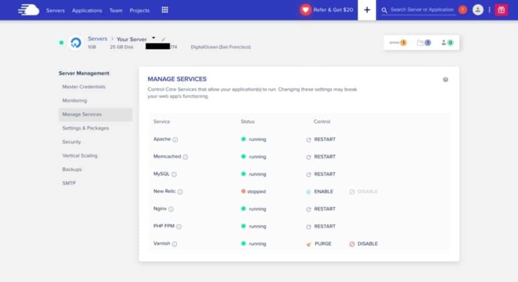 Les 5 meilleurs hébergements WordPress 10 Le panneau utilisateur de Cloudways