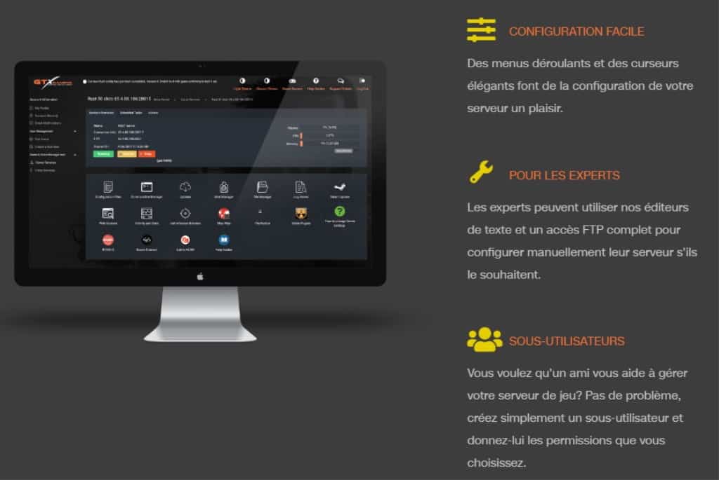 Meilleurs fournisseurs de serveurs jeux 9 Fonctionnalités GTX