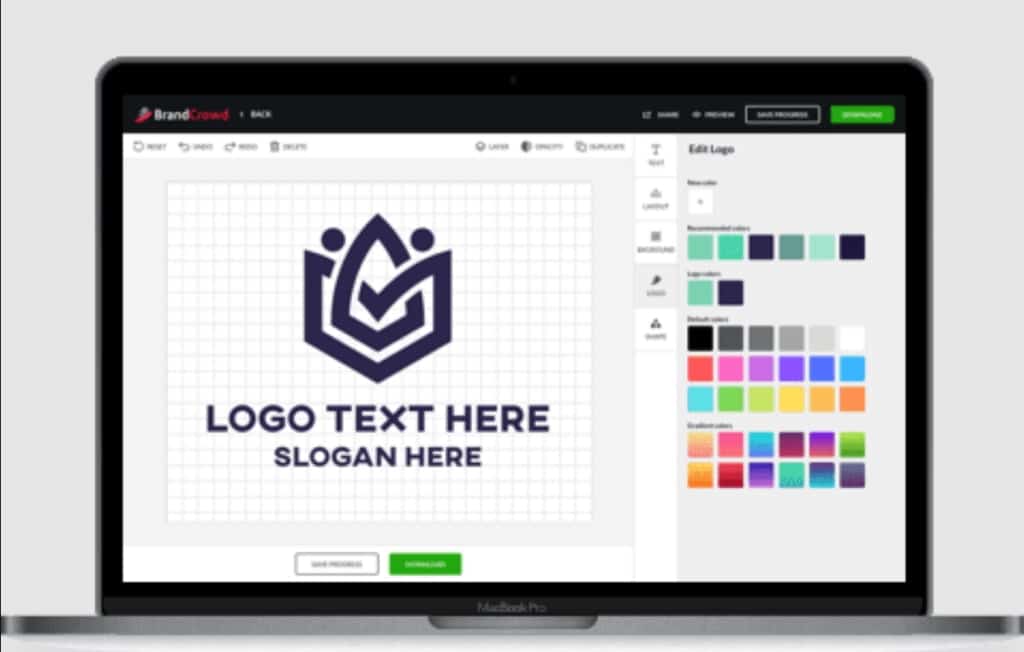 Top 5 Générateurs Logo AI 17 Tableau de bord de Brandcrowd