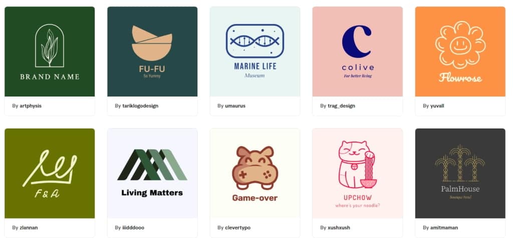 Top 5 Générateurs Logo AI 13 Exemples de logos créent avec Fiverr logo Ai maker